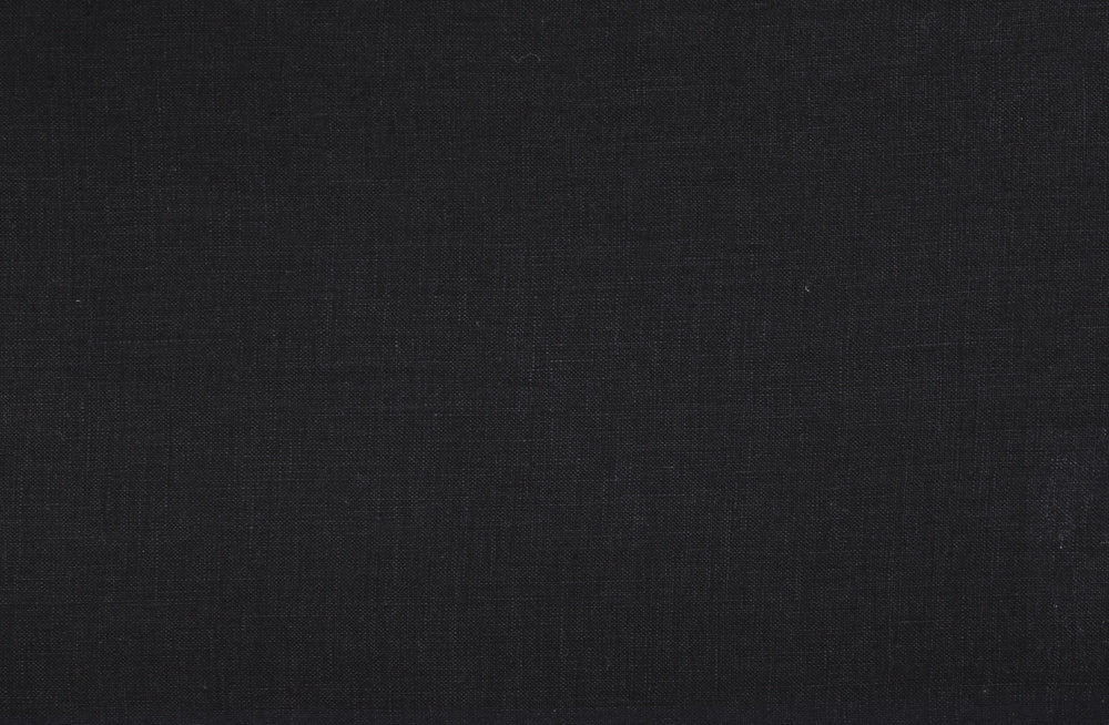 Luca-S Natural Pure 100% Linen Wrinkled Fabric Black Color