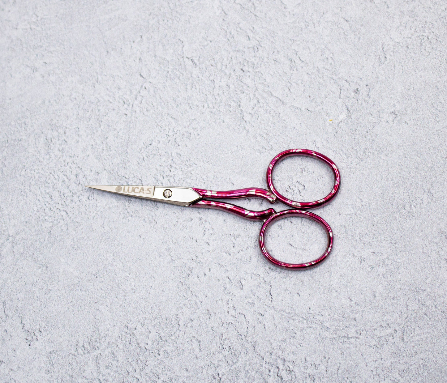 Luca-S Embroidery Scissors with Colored Handles