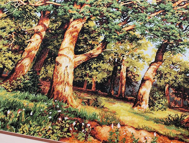 Cross Stitch Kit Luca-S - The forest, reproduction of I.I. Shishkin, B476