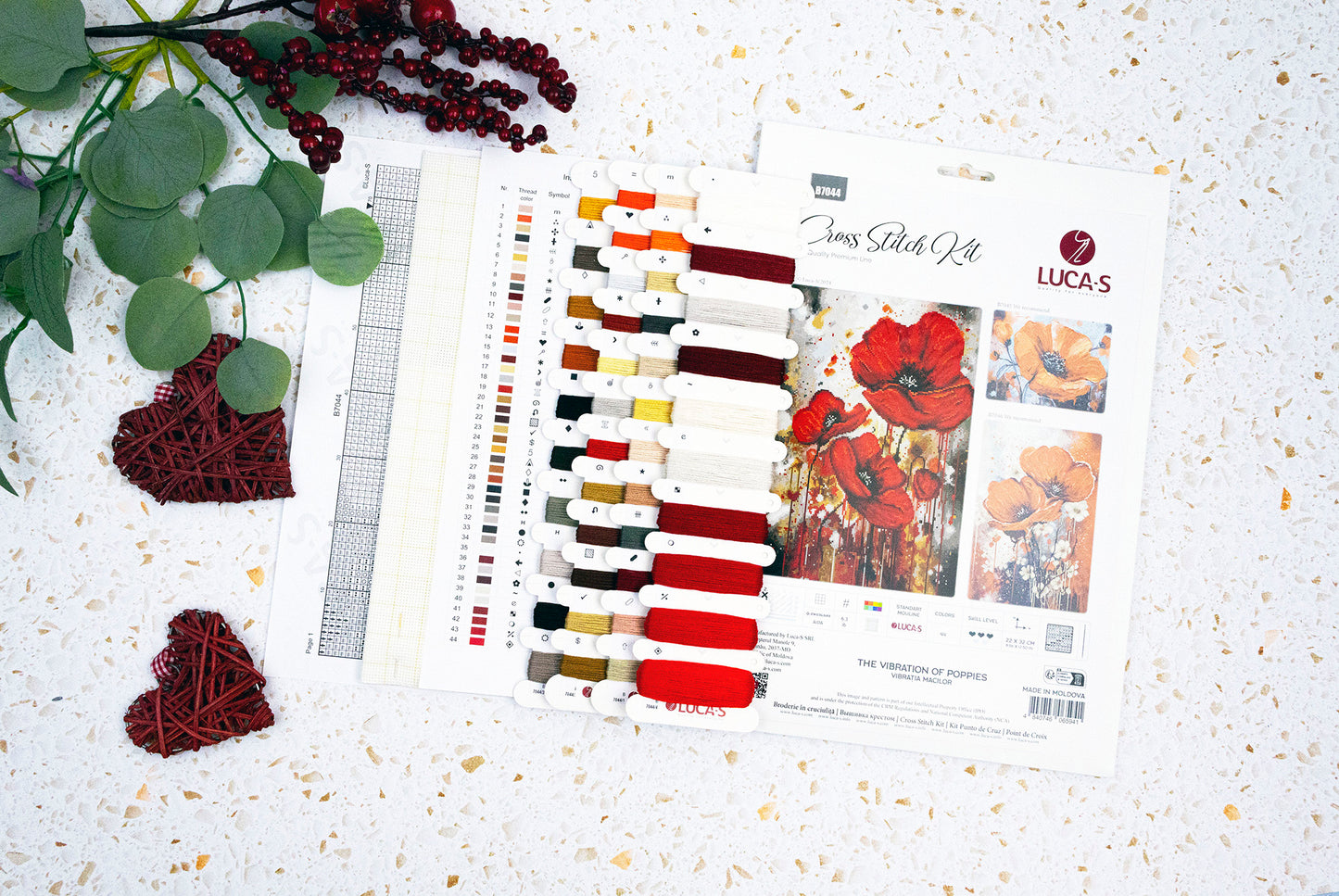 Cross Stitch Kit Luca-S - The Vibration of Poppies, B7044