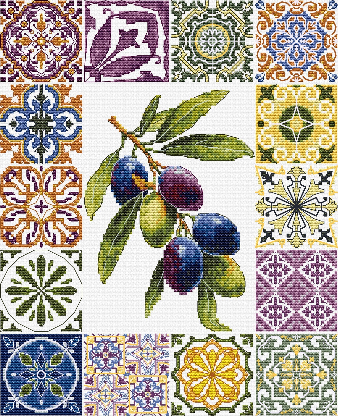 Cross Stitch Kit Luca-S - Olive Palette of the Mediterranean, B7050