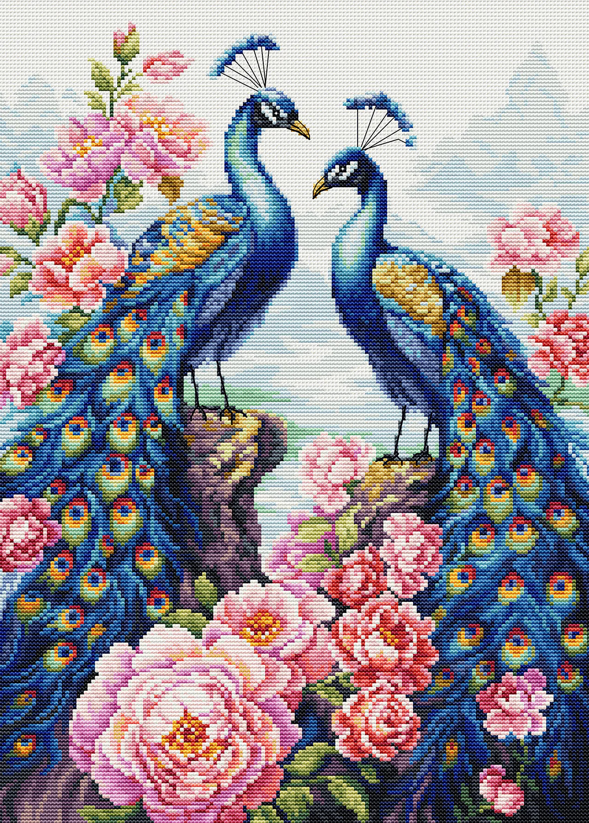 What Lies Within US Kit Punto Croce "Birds" | 14 Count, Tela Aida E Fili Inclusi | Dimensioni 15x38 Cm