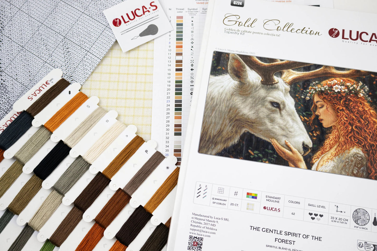 Petit Point Kit Luca-S GOLD - The Gentle Spirit of the Forest, G724