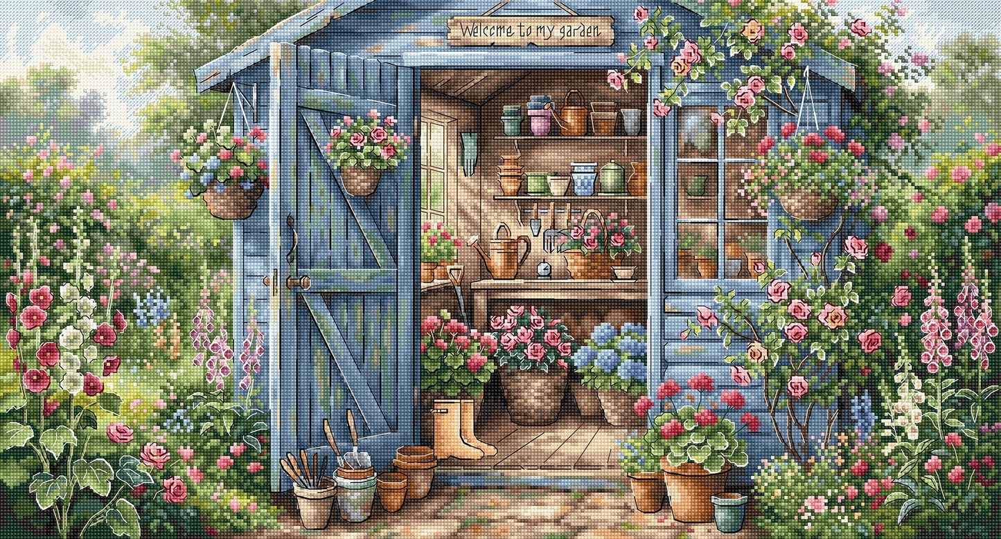 Kit ricamo punto croce AVA P132 – Giardino in fiore