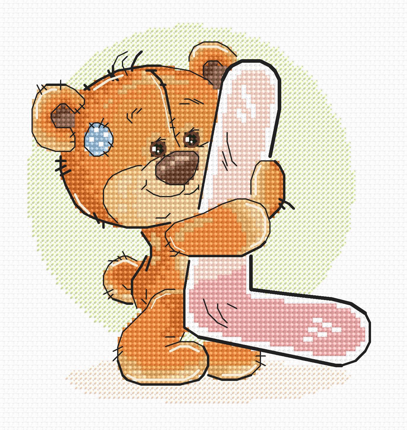 Cross Stitch Kit Alphabet - Luca-S Kit - Letter âLâ B1213 - Luca-S Cross Stitch Kits