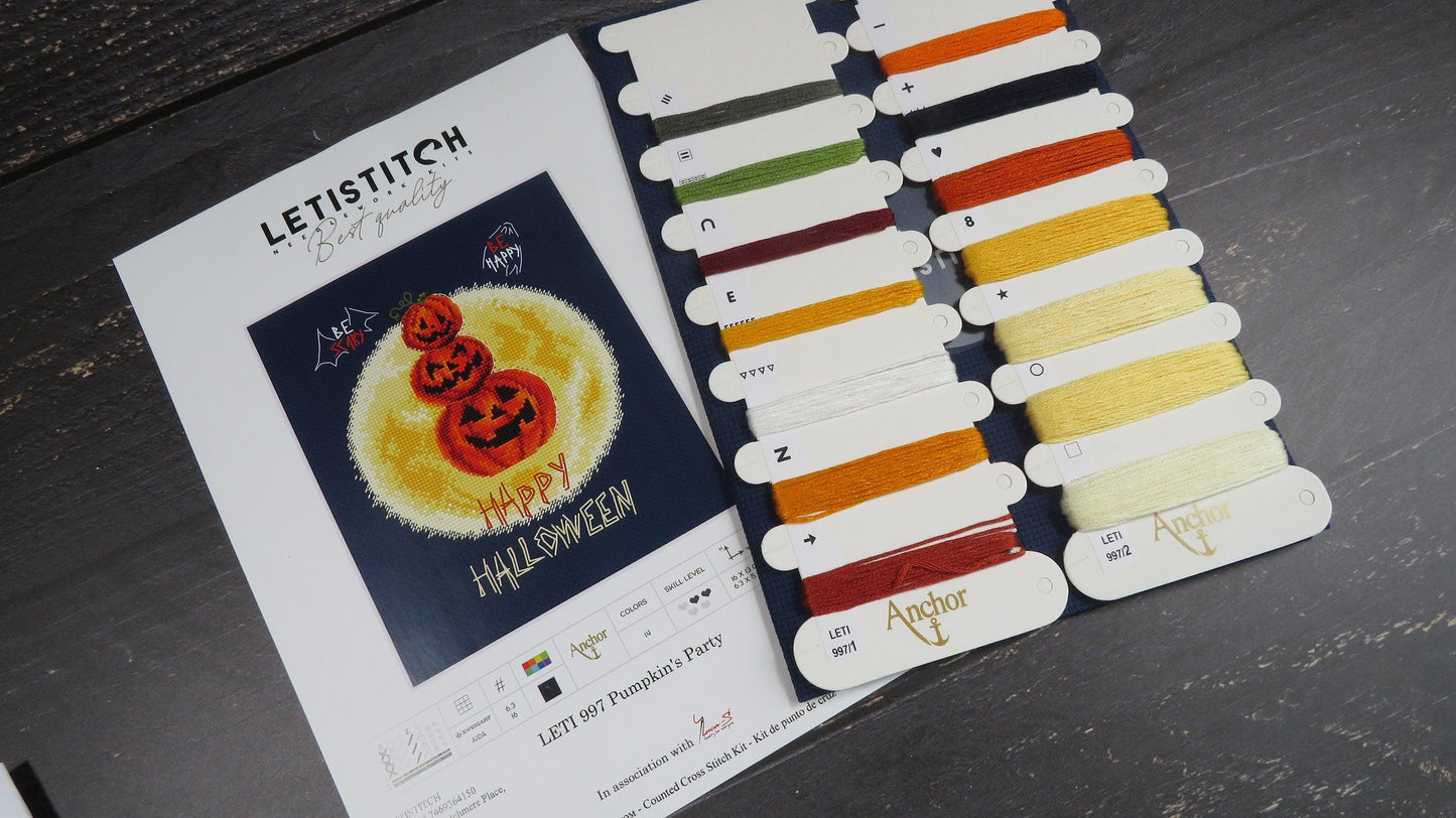 Cross Stitch Kit LetiStitch - Pumpkin's Party - HobbyJobby