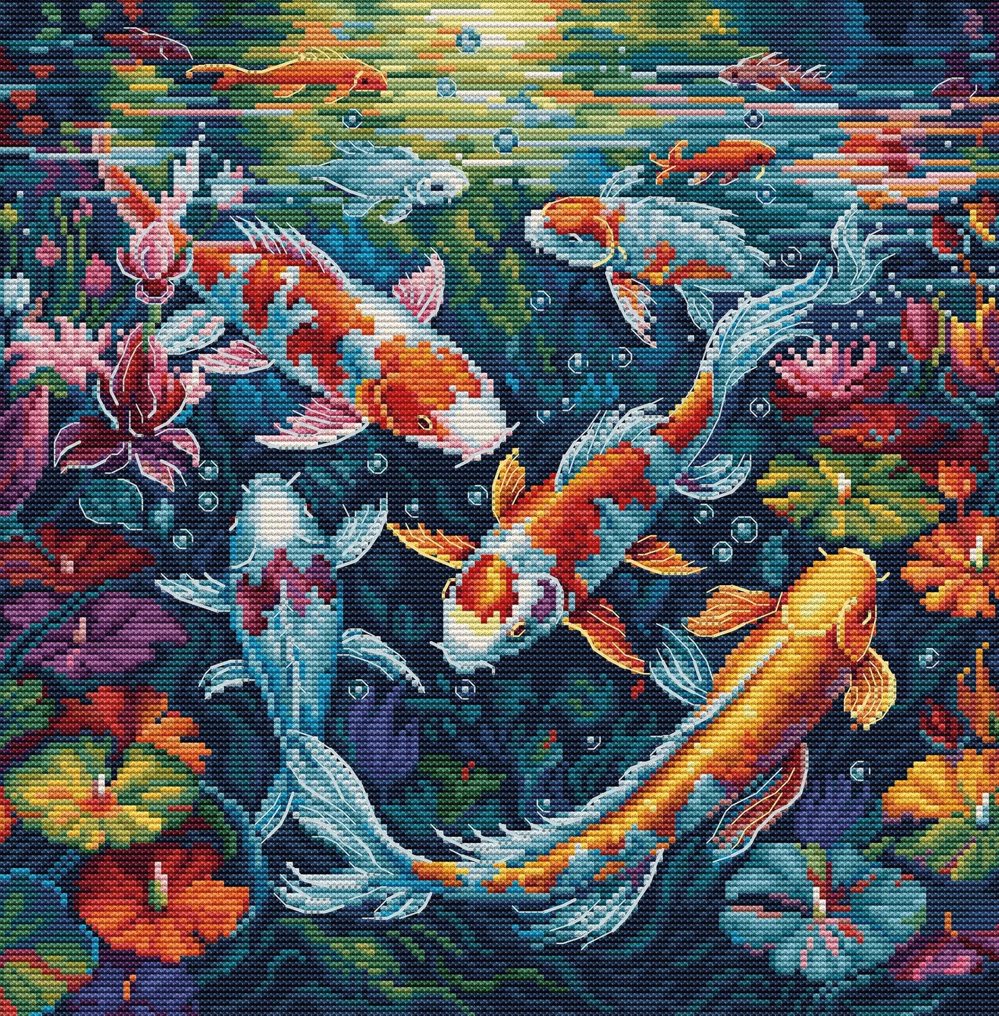 Cross Stitch Kit Luca-S - BU5030, The Aquarium - Luca-S Cross Stitch Kits