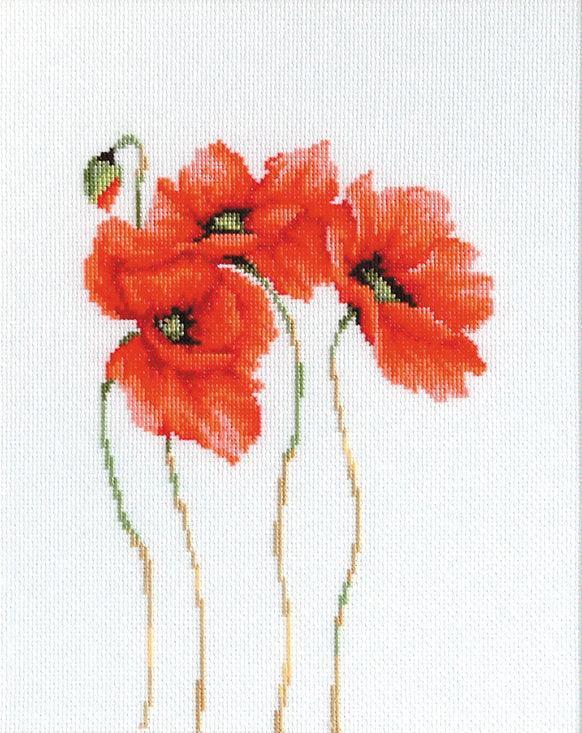 Cross Stitch Kit Luca-S - Poppies, B2224 - Luca-S Cross Stitch Kits