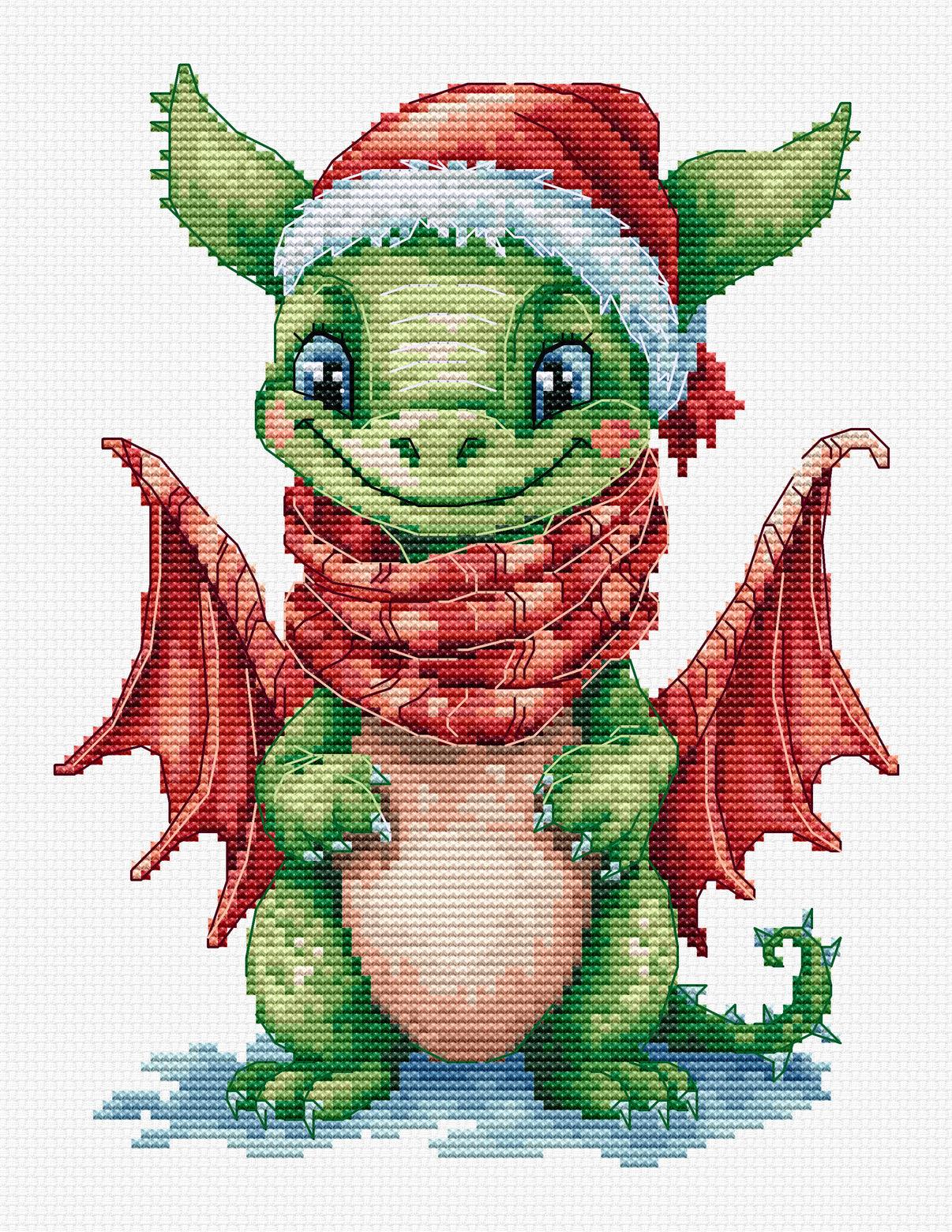 Cross Stitch Kit Luca-S - The Happy Dragon, B1406 - Luca-S Cross Stitch Kits