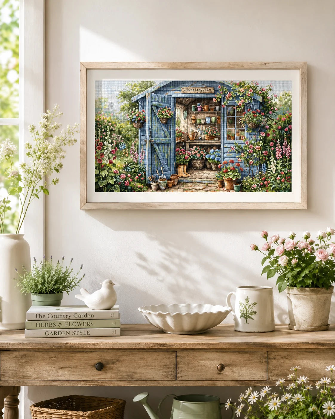 P132 AVA Giardino in fiore – ricamo ambientato
