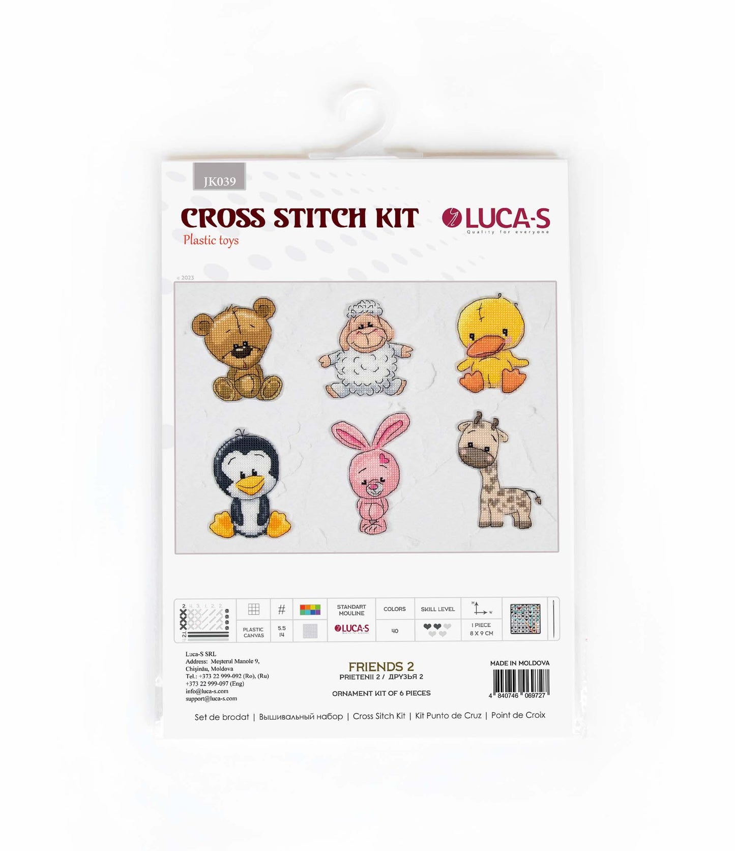 Toys Cross Stitch Kits - Friends 2, JK039 - Luca-S Cross Stitch Toys