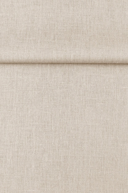 Tessuto Luca-S Naturale Puro Lino Stropicciato Colore Beige Chiaro 