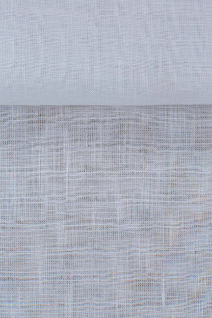 Luca-S Natural Pure 100% Lino Tessuto Stropicciato Colore Bianco Naturale