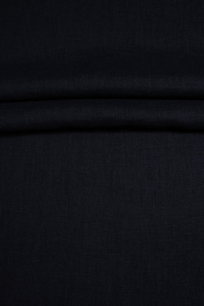 Luca-S Tessuto Naturale Puro Lino 100% Stropicciato Colore Nero