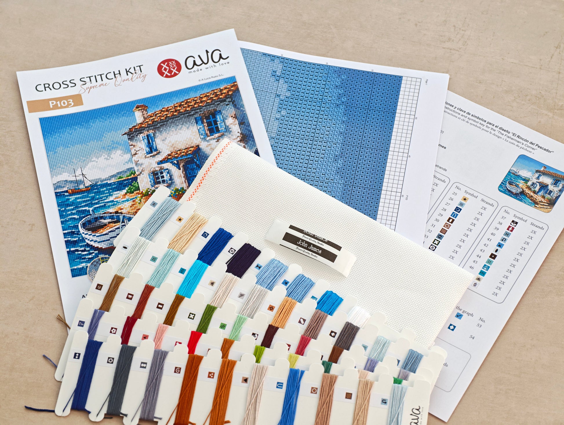 Dettaglio 7 del kit ricamo AVA P103 – L’angolo del pescatore