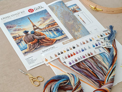 Dettaglio 3 del kit ricamo AVA P119 – Tramonto a Parigi