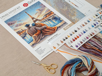Dettaglio 4 del kit ricamo AVA P119 – Tramonto a Parigi