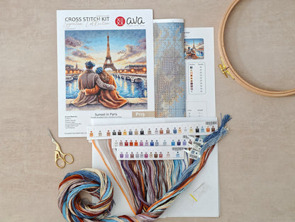 Dettaglio 7 del kit ricamo AVA P119 – Tramonto a Parigi