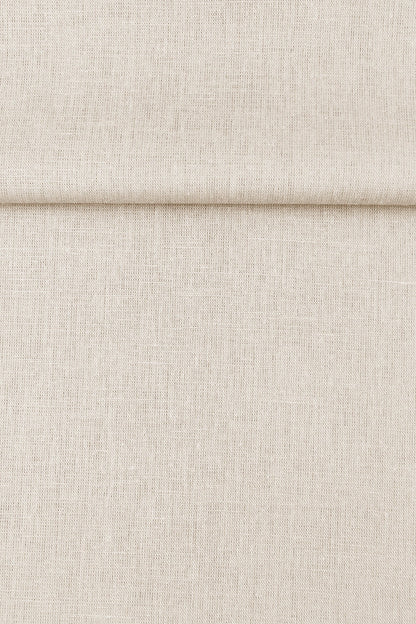 Tessuto Luca-S Naturale Puro Lino Stropicciato Colore Beige Chiaro 