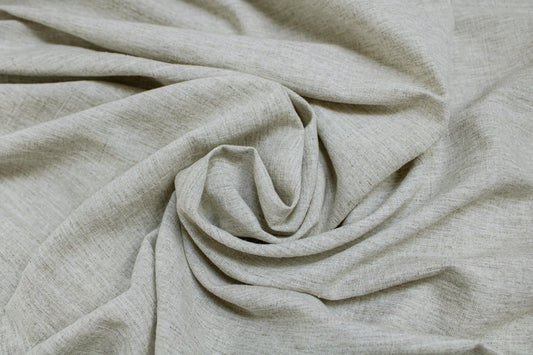 Luca-S Natural Pure Linen Wrinkled Fabric Rustic Color