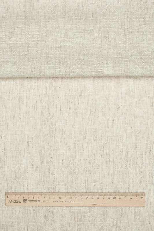 Luca-S Natural Pure Linen Wrinkled Fabric Rustic Color