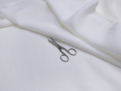 Luca-S Natural Pure 100% Lino Tessuto Morbido Colore Bianco