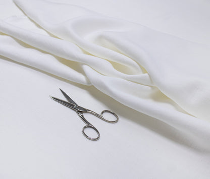 Luca-S Natural Pure 100% Lino Tessuto Stropicciato Colore Bianco Naturale