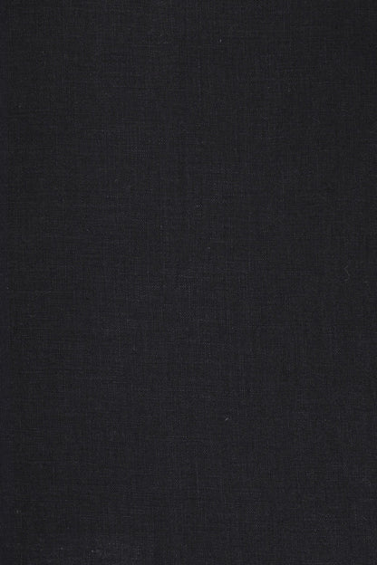 Luca-S Natural Pure 100% Lino Tessuto Morbido Colore Nero
