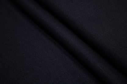 Luca-S Natural Pure 100% Lino Tessuto Morbido Colore Nero