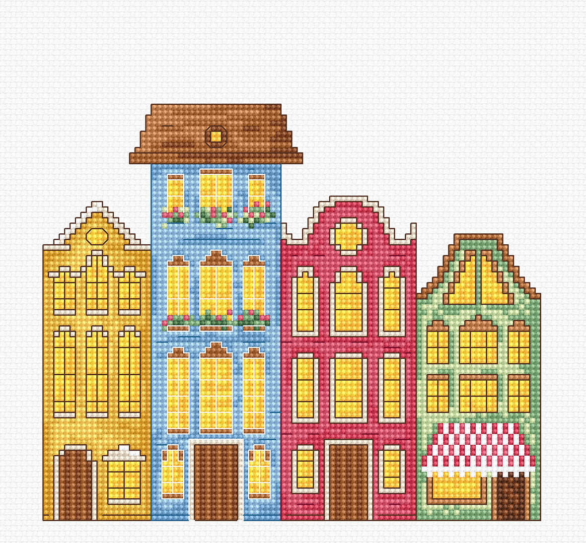 Olanda. Città - Schema punto croce AVA P003