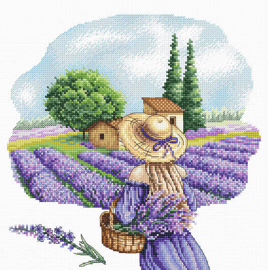 Campo di lavanda - Kit punto croce AVA P007