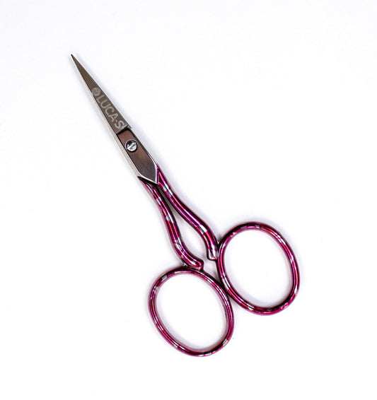 Luca-S Embroidery Scissors with Colored Handles