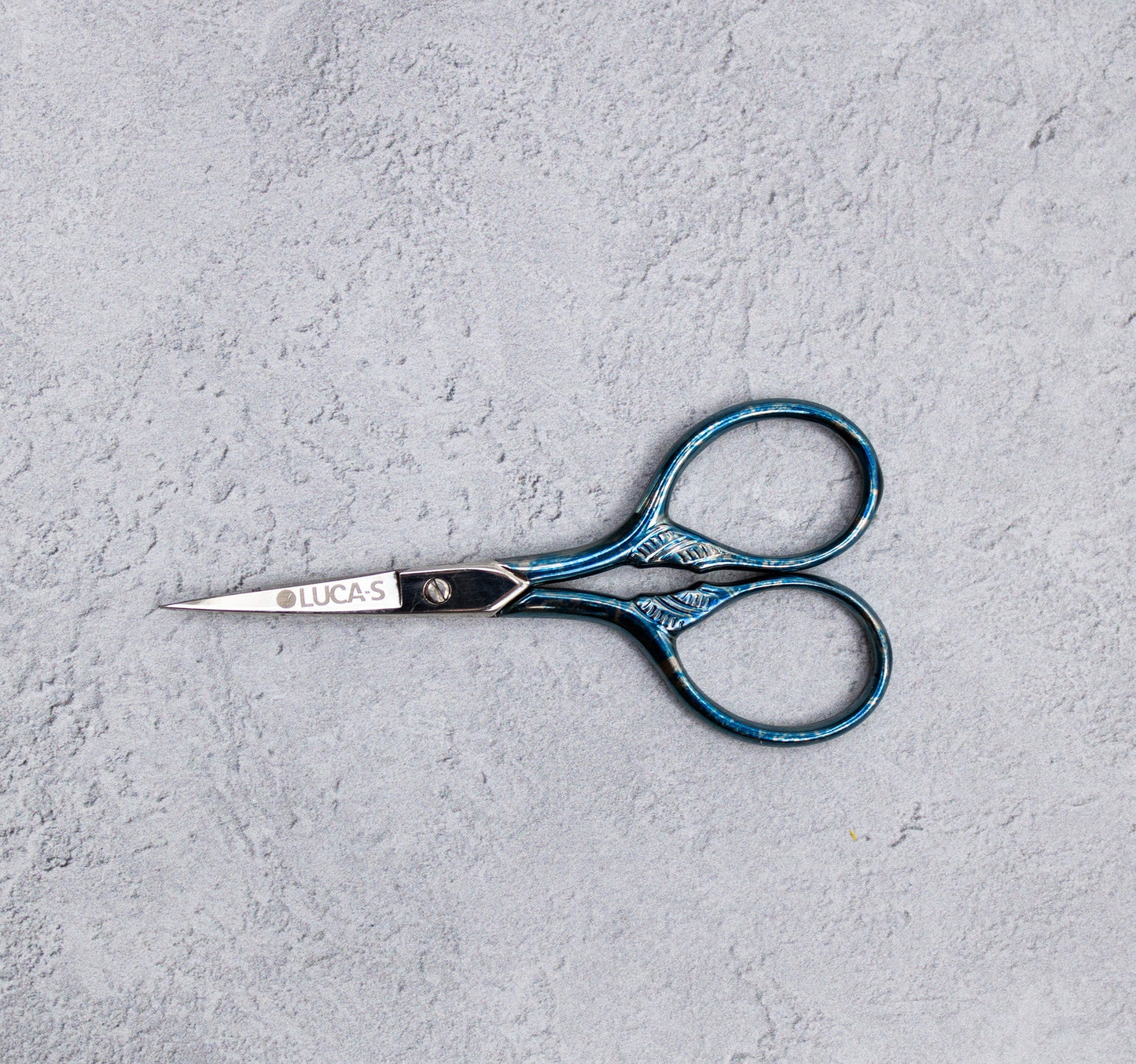 Luca-S Embroidery Scissors with Colored Handles