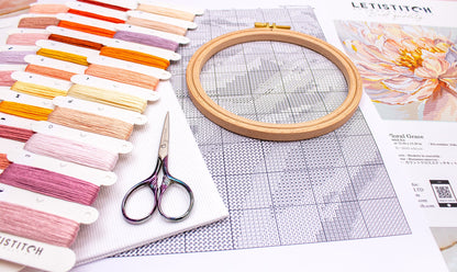 L9956 Floral Grace - Cross Stitch Kit Letistitch
