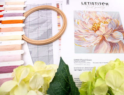 L9956 Floral Grace - Cross Stitch Kit Letistitch