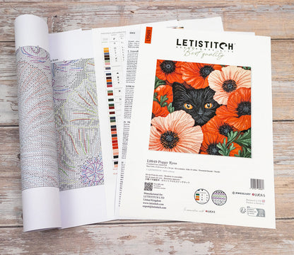 L9949 Poppy Eyes - Cross Stitch Kit Letistitch