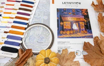 L9950 Pumpkin Lane - Kit de point de croix Letistitch