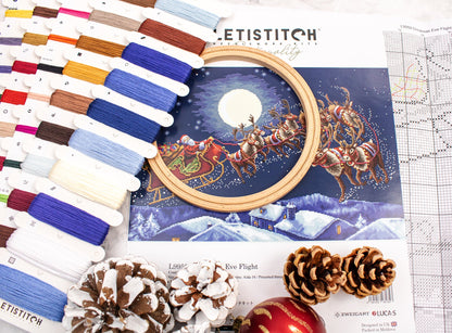 L9959 Vol de la veille de Noël - Kit de point de croix Letistitch