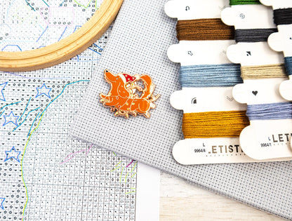 L9964 Le point de croix secret du Père Noël - Kit de point de croix Letistitch