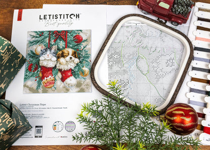 L9966 Siestes de Noël - Kit de point de croix Letistitch