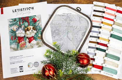 L9966 Siestes de Noël - Kit de point de croix Letistitch