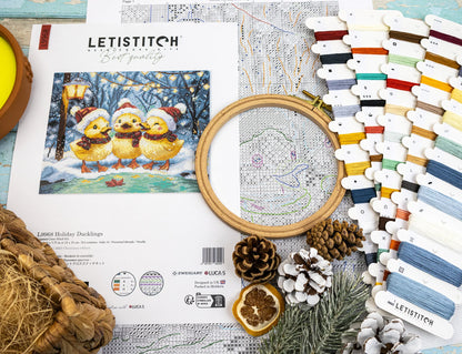 Kit de point de croix LETISTITCH - L9968 Canetons de Noël
