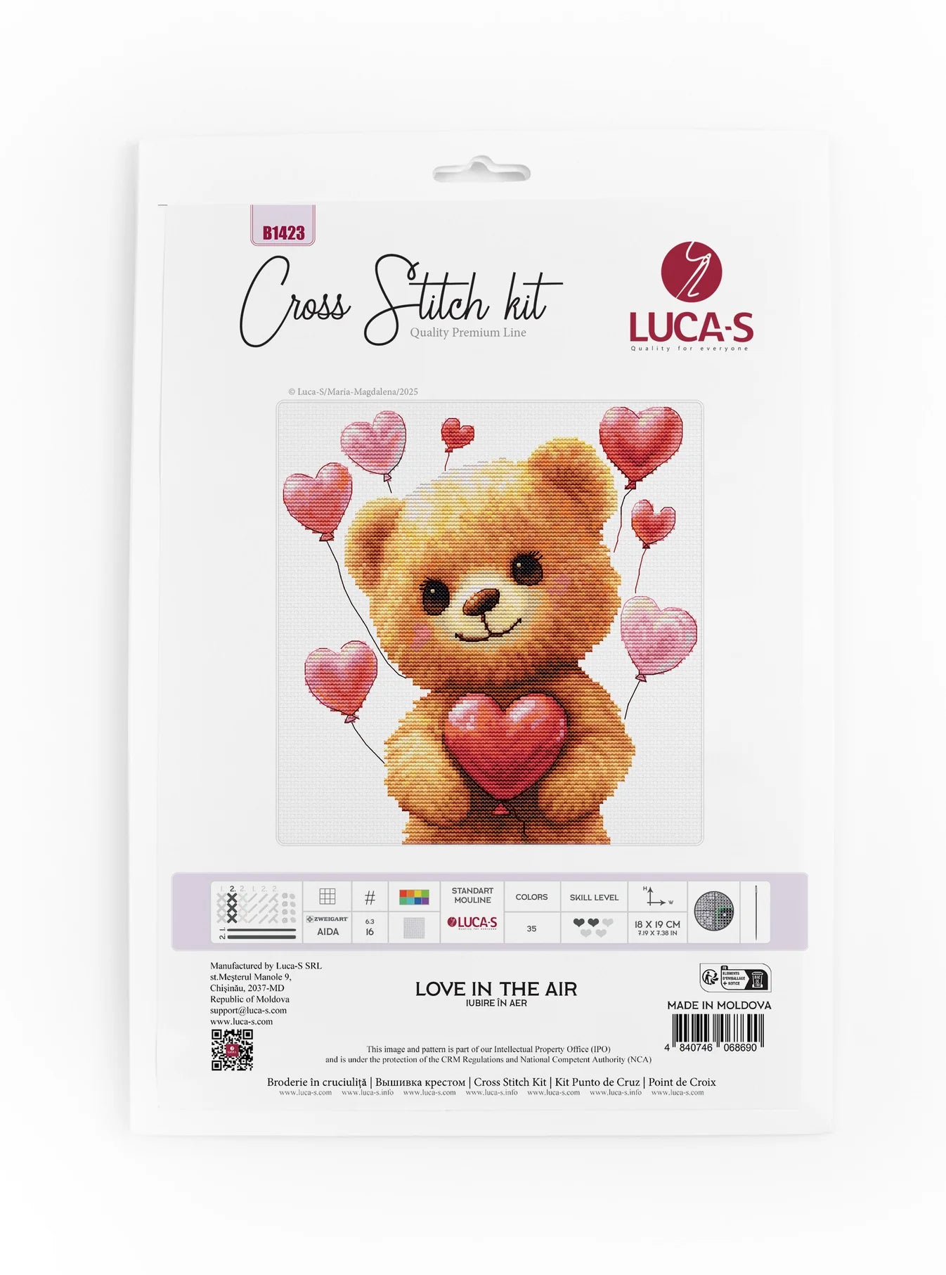 Cross Stitch Kit Luca-S - Love in the Air, B1423