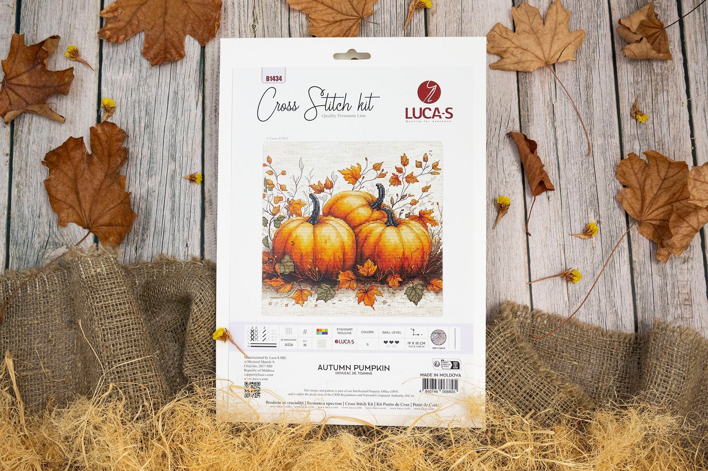 Cross Stitch Kit Luca-S - Autumn Pumpkin, B1434