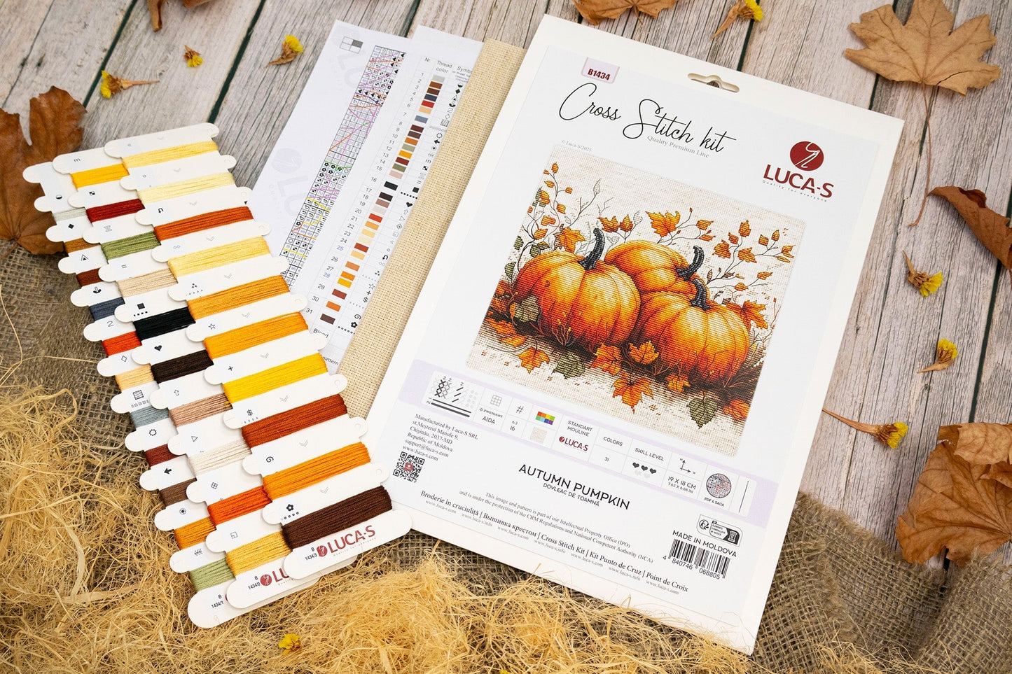 Cross Stitch Kit Luca-S - Autumn Pumpkin, B1434