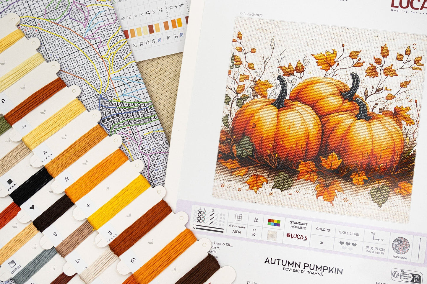 Cross Stitch Kit Luca-S - Autumn Pumpkin, B1434