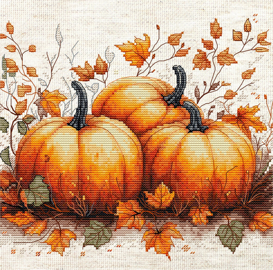 Cross Stitch Kit Luca-S - Autumn Pumpkin, B1434