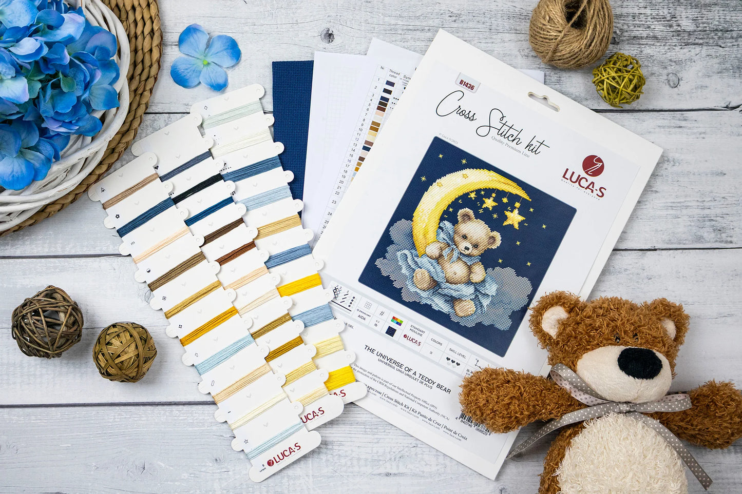 Cross Stitch Kit Luca-S - The Universe of a Teddy Bear, B1436