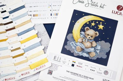 Kit punto croce Luca-S - L'universo di un orsacchiotto, B1436