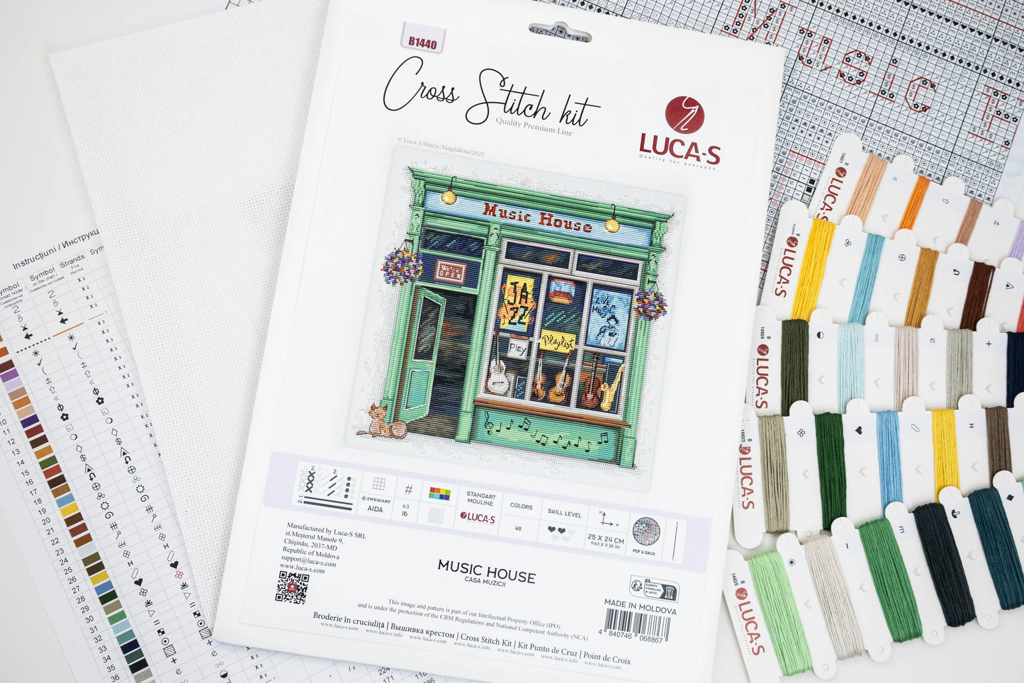 Kit punto croce Luca-S - Music House, B1440